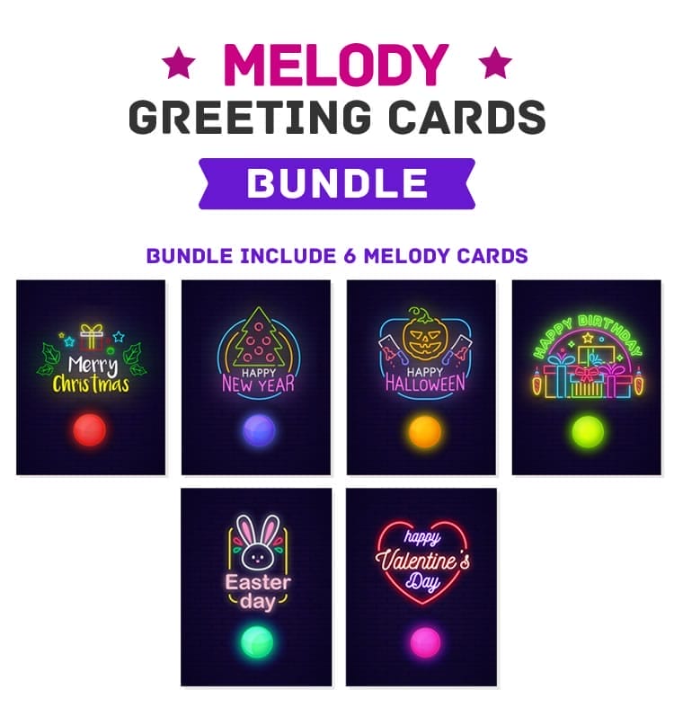 Melody Greeting Cards HTML5 Canvas